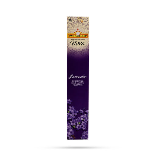 Mangaldeep Flora Lavender Incense Sticks - 14 Gms | Less Smoke Agarbatti/ Agarbathi for Pooja - Agarbatti & Incense
