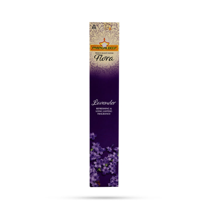 Mangaldeep Flora Lavender Incense Sticks - 14 Gms | Less Smoke Agarbatti/ Agarbathi for Pooja - Agarbatti & Incense