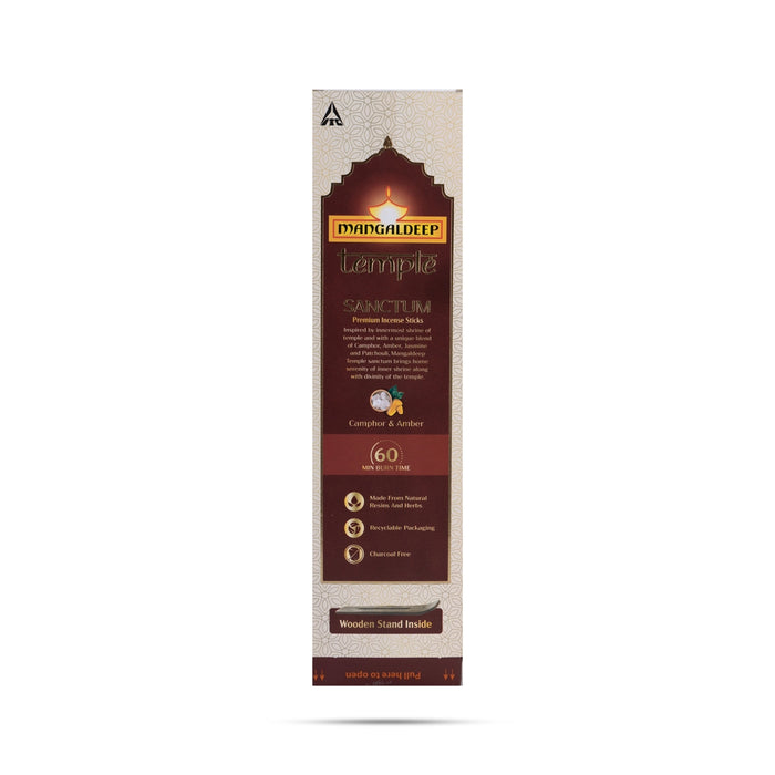 Mangaldeep Temple Sanctum Camphor & Amber Incense Stick | Agarbathi/ Scent Sticks for Pooja - Agarbatti & Incense
