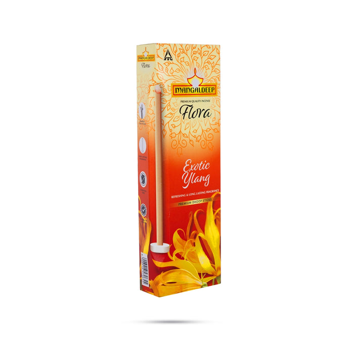 Mangaldeep Flora Exotic Ylang Premium Dhoop Sticks - 24 Pcs | Dhoop Batti/Dhoop Agarbatti/ Sambrani for Pooja