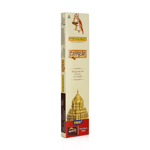 Mangaldeep Temple Puja Agarbatti - 80 Sticks | Incense Sticks/ Agarbathi for Pooja