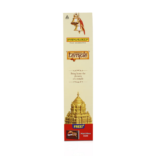 Mangaldeep Temple Puja Agarbatti - 80 Sticks | Incense Sticks/ Agarbathi for Pooja