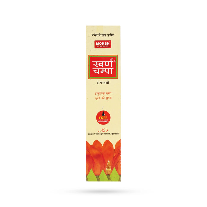 Moksh Swarna Champa Incense Sticks - 105 Gms - Export | Agarbathi / Scent Sticks For Living Room & Pooja Space