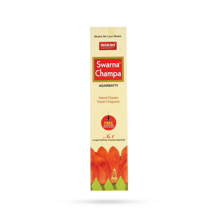 Moksh Swarna Champa Incense Sticks - 105 Gms - Export | Agarbathi / Scent Sticks For Living Room & Pooja Space