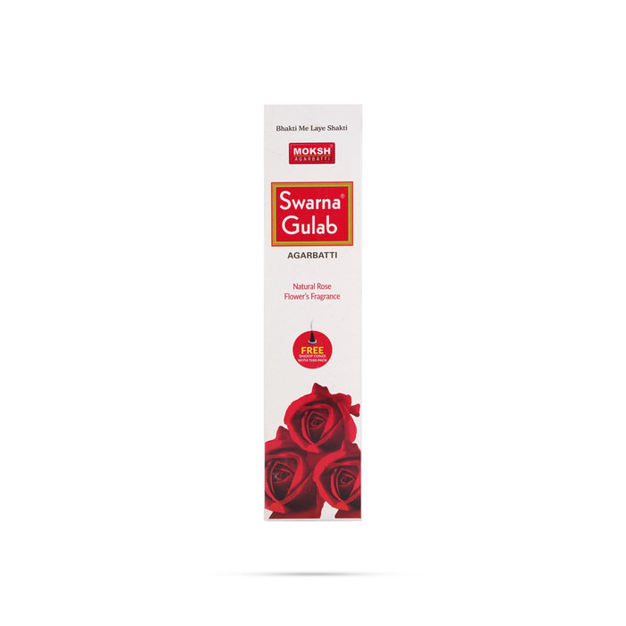 Moksh Swarna Gulab Incense Sticks - 105 Gms | Scent Sticks / Rose Agarbathi / Agarbatti for Pooja - Agarbatti & Incense
