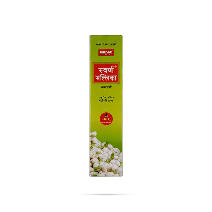 Moksh Swarna Mallika Incense Sticks - 105 Gms | Agarbatti/ Jasmine Fragrance Agarbathi for Pooja - Agarbatti & Incense