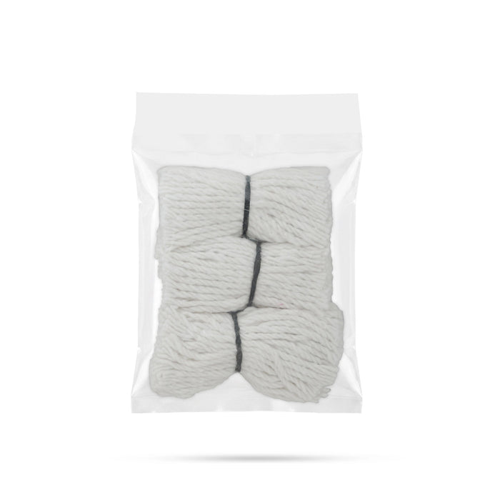 Lamp Wicks - 250 Pcs | Sita Vilakku Thiri / Nool Thiri / White Thread wicks for Lamp