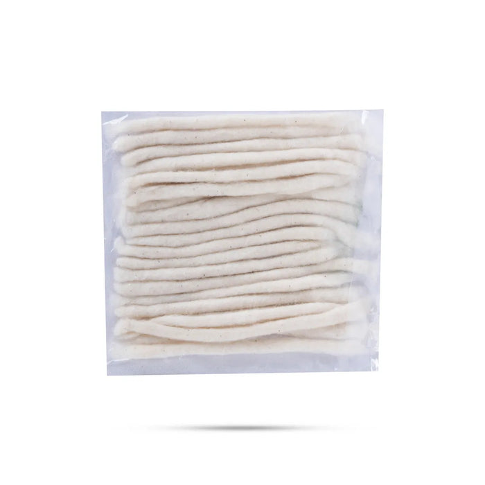 Cotton Wicks - 25 Pcs | White Colour Vilakku Thiri/ Lamp Wicks/ Panchu Thiri for Pooja