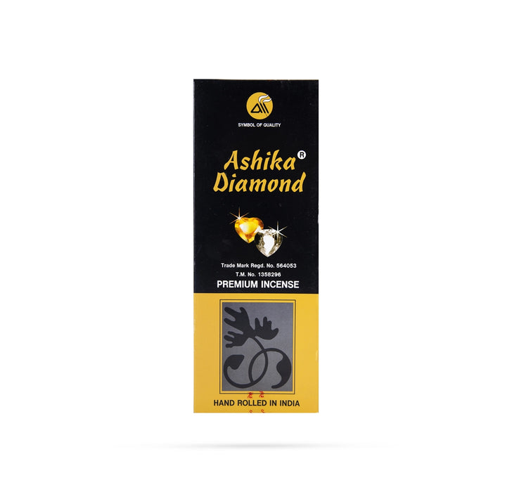 Ashikas Diamond Premium Incense Sticks - 80 Gms | Agarbatti/ Scent Sticks/ Agarbathi for Pooja - Agarbatti & Incense