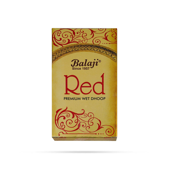 Balaji Red Premium Wet Dhoop Sticks - 10 Pcs | Dhoop Agarbatti/ Dhoop Batti/ Sambrani Sticks for Pooja - Dhoop & Sambrani