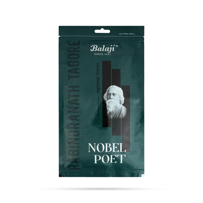 Balaji Nobel Poet Premium Incense Sticks - 110 Gms | 4 In 1 Zipper Pouch / Scent Sticks / Agarbathi for Pooja - Agarbatti & Incense