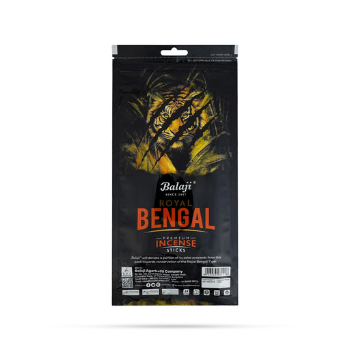 Balaji Royal Bengal Premium Agarbathi - 100 Gms | Zipper Pouch / Scent Sticks / Incense Stick for Pooja - Agarbatti & Incense