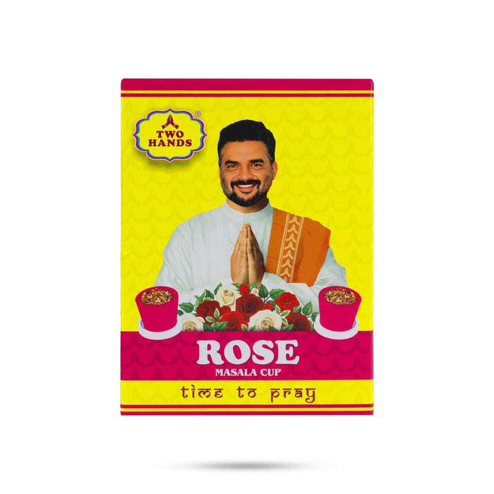 Rose-Two Hands Sambrani Cups - 30Pcs | Dhoop Cup / Sambrani Dhoop / Dhoop Batti for Pooja - Dhoop & Sambrani