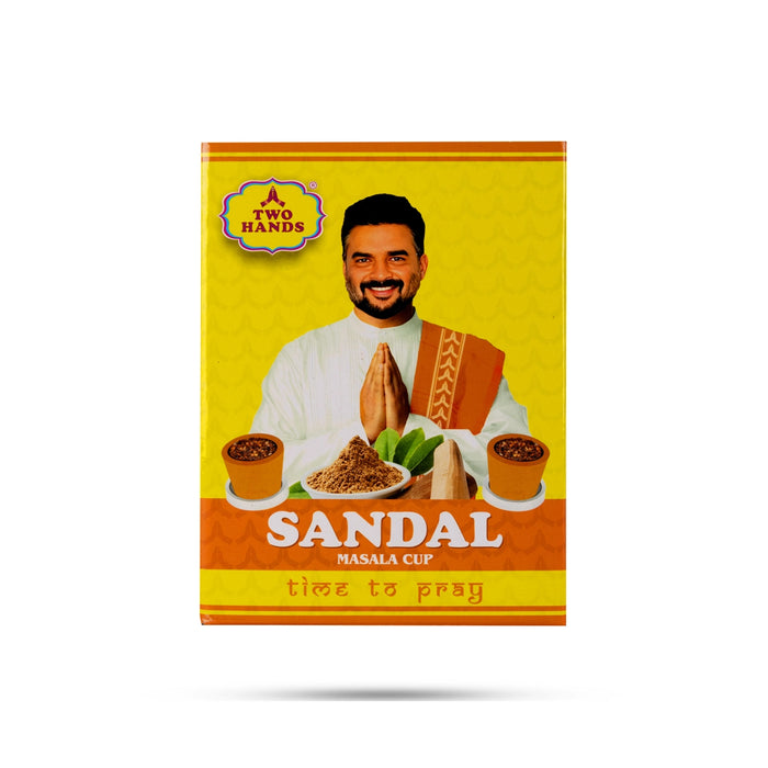 Sandal - Two Hands Sambrani Cups - 30Pcs | Dhoop Cup / Sambrani Dhoop / Dhoop Batti for Pooja - Dhoop & Sambrani