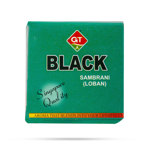 GT Black Sambrani Loban - 50 Gms | Sambrani Dhoop/ Dhoop Batti for Pooja - Dhoop & Sambrani