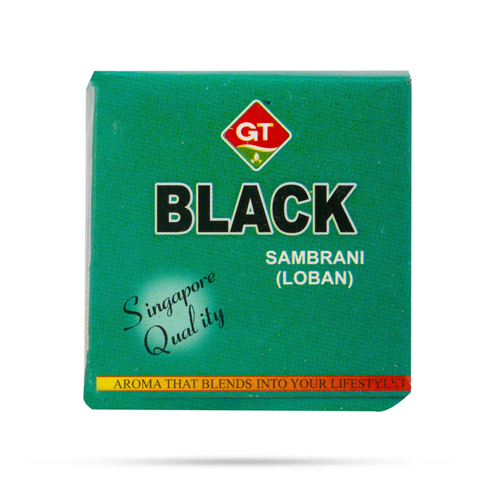 GT Black Sambrani Loban - 50 Gms | Sambrani Dhoop/ Dhoop Batti for Pooja - Dhoop & Sambrani