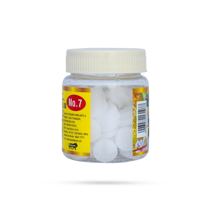 Gopal Camphor Bottle - 80 Pcs | Kapoor Tablet/ Katti Karpooram for Pooja - Camphor