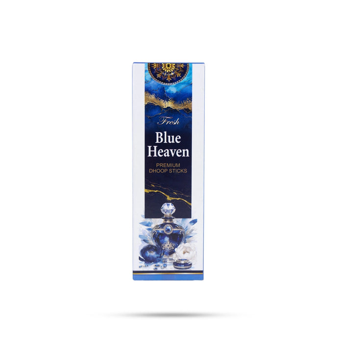 Fresh Blue Heaven Premium Dhoop Sticks | Sambrani Incense/ Dhoop Batti/ Dhup Agarbatti for Pooja - Dhoop & Sambrani