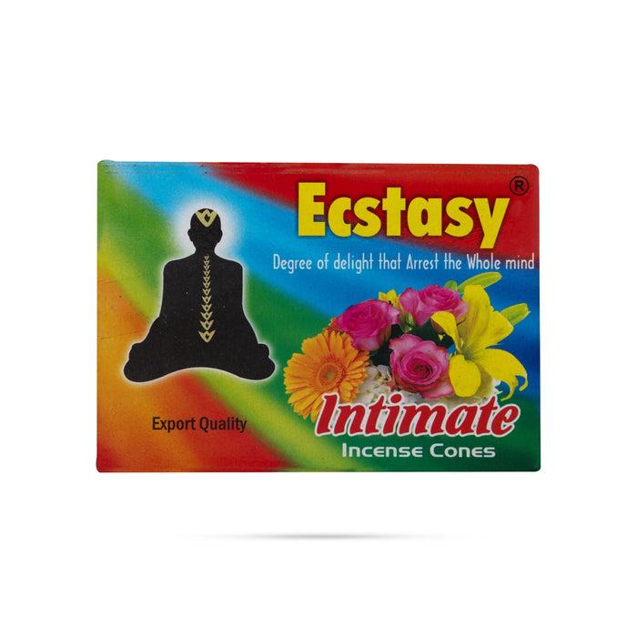 Ecstasy Intimate Incense Cones - 25 Gms | Dhoop Cones/ Cone Sambrani for Pooja