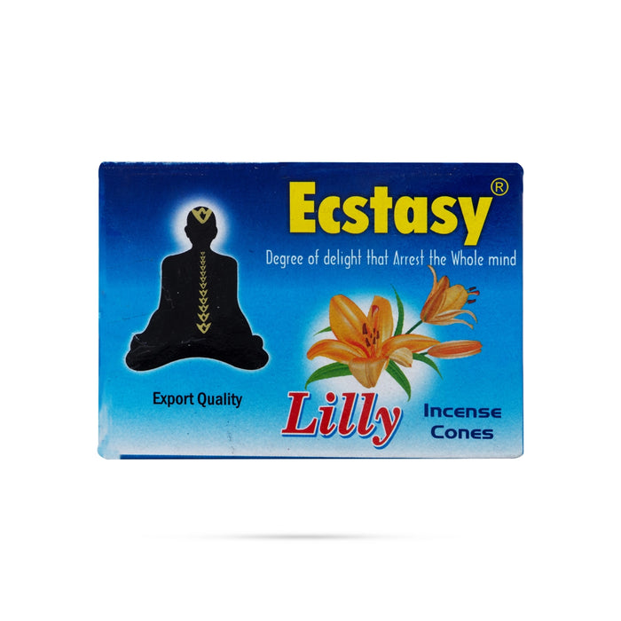 Ecstasy Lilly Incense Cones - 25 Gms | Dhoop Cones/ Cone Sambrani for Pooja