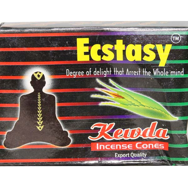 Ecstasy Incense Cones 25Gms - Kewda