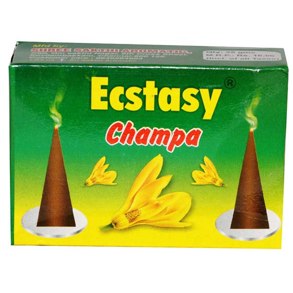 Ecstasy Incense Cones emanate a divine fragrance that blends floral, woody, and aromatic notes, creating a harmonious symph