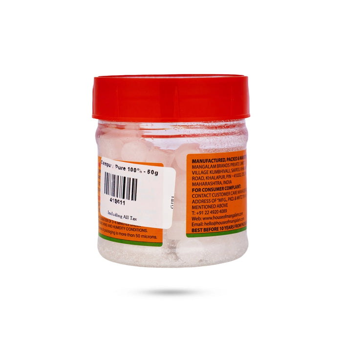 Camphor - 50 Gms | Karpooram / Kapur / Karpuram / Kapoor for Home & Pooja