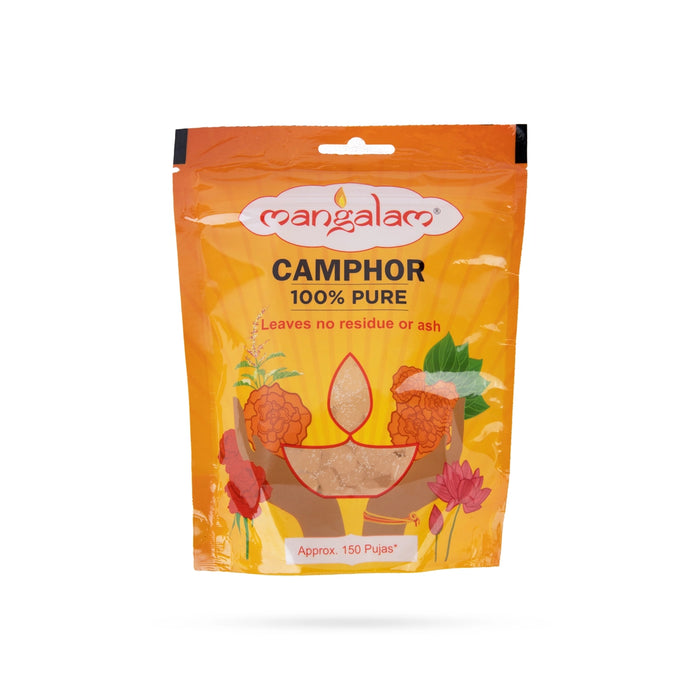 Camphor - 100 Gms | Mangalam Karpooram Pouch/ Kapur/ Kapoor for Pooja - Camphor