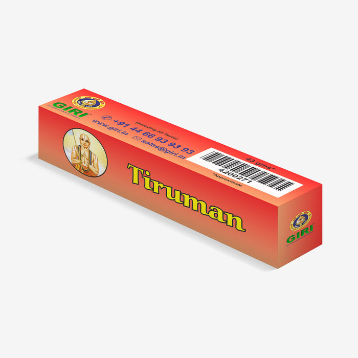 Giri Tiruman Long Stick - 43 Gms | Namakatti/ Thiruman/ Srichurnam/ Holy Stick for Tilak