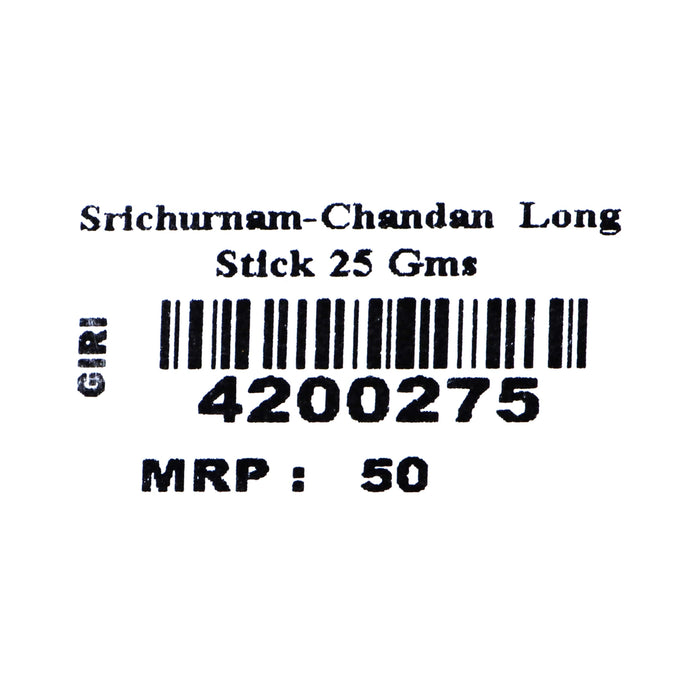 Giri Srichurnam - 25 Gms | Thiruman/ Namakatti/ Black Colour/ Holy Stick for Tilak