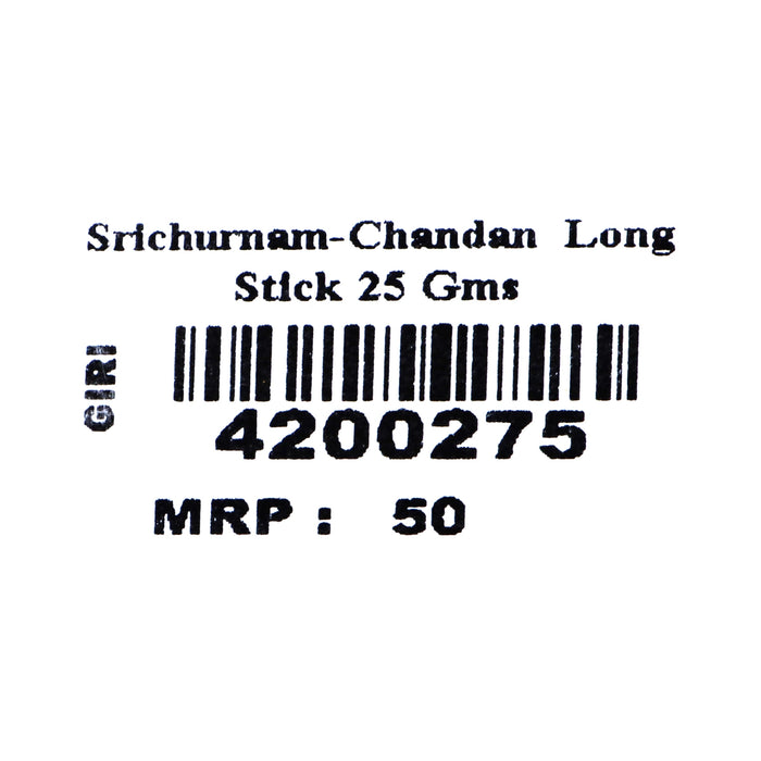Giri Srichurnam - 25 Gms | Thiruman/ Namakatti/ Black Colour/ Holy Stick for Tilak - Chandan
