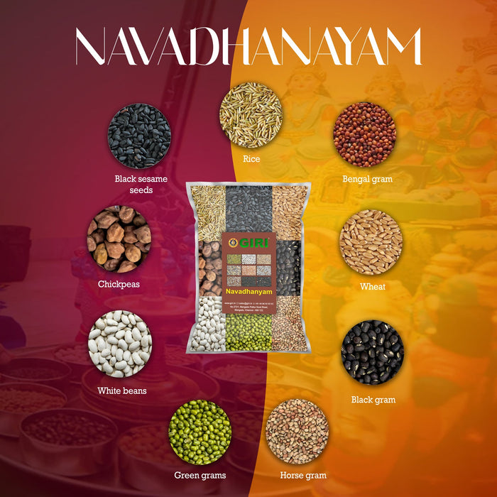 Giri Navadhanyam Set | Navadhanya/ Nine Grains for Navagraha Homam