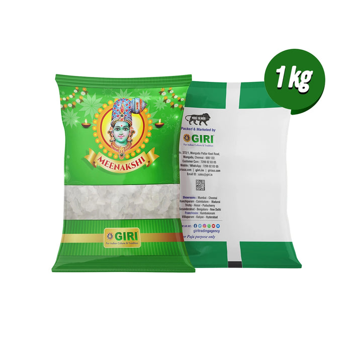 Giri Pachai Karpooram - 1 Kg | Camphor Crystals / Kapoor/ Kapur for Pooja Rituals - Camphor
