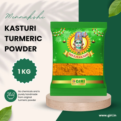 Giri Kasturi Turmeric Powder | Haldi Powder/ Yellow Colour/ Manjal Thool for Pooja - Turmeric & Kumkum