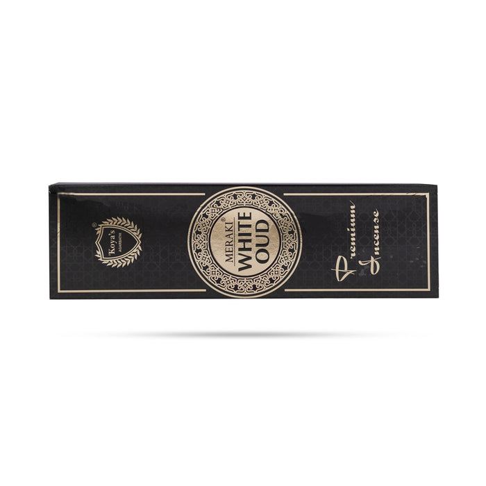 Koyas Meraki White Oud Premium Incense Sticks- 50 Gms | Agarbatti/Agarbathi/Scent Sticks For Pooja& Meditation - Agarbatti & Incense