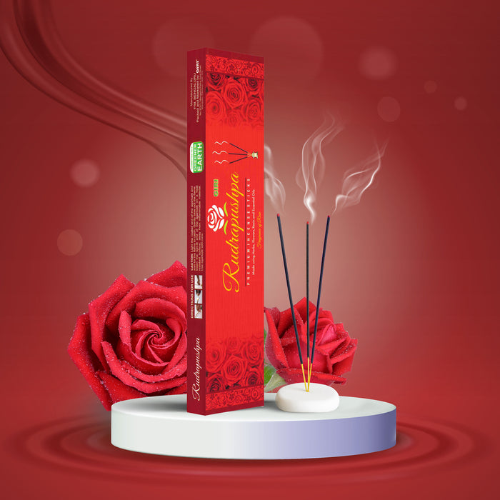 Giri Rudrapushpa Premium Incense Sticks - 50 Gms | Agarbatti/ Rose Fragrance/ Agarbathi for Pooja