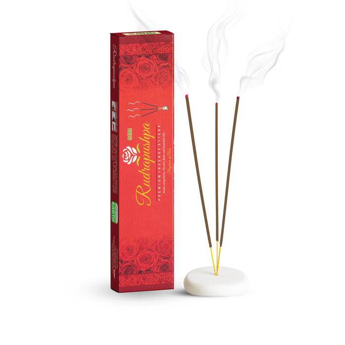 Giri Rudrapushpa Premium Incense Sticks - 50 Gms | Agarbatti/ Rose Fragrance/ Agarbathi for Pooja