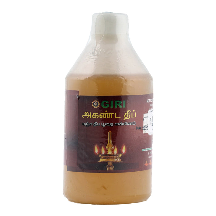Giri Akanda Pancha Deep Oil - 500 Ml | Lamp Oil / Vilakku Oil / Deep Oil for Puja Rituals