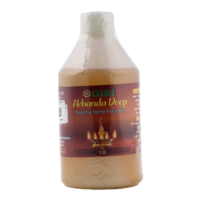Giri Akanda Pancha Deep Oil - 500 Ml | Lamp Oil / Vilakku Oil / Deep Oil for Puja Rituals
