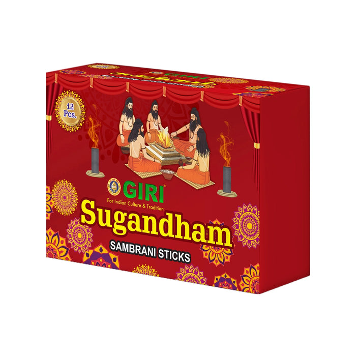 Sugandham Sambirani Sticks - 20 Pcs | Dhup batti/ Guggal/ Dhoop/ 20 Sticks/ Loban for Pooja