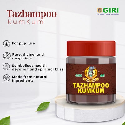 Giri Thazhampoo Kumkum - 50 Gms | Sindoor/ Dark Red Colour Thalampoo Kumkuma for Pooja