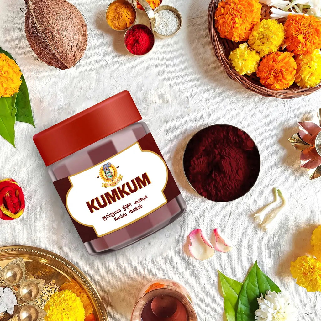 Giri Kumkum - 50 Gms | Tilak/ Sindoor/ Dark Red Colour/ Kumkuma for Pooja