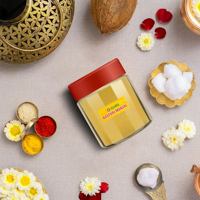Giri Kasturi Manjal - 50 Gms | Haldi/ Yellow Colour/ Turmeric Powder for Pooja