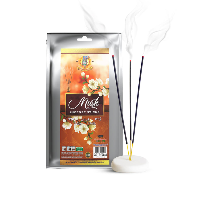 Giri Musk Incense Sticks - 250 Gms | Nature Fragrance Agarbatti/ Agarbathi for Pooja