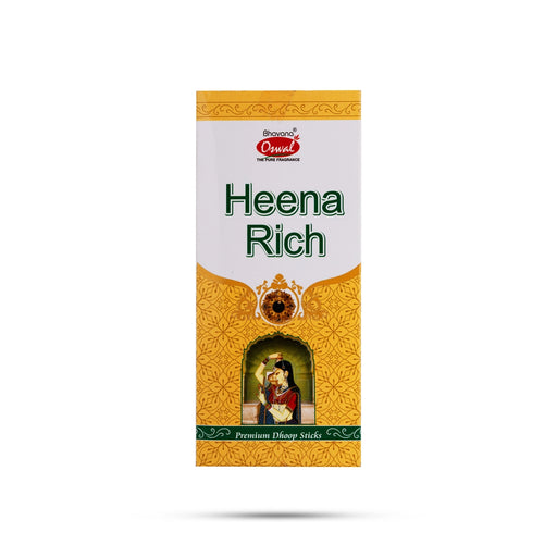 Oswal Heena Rich Premium Dhoop Sticks - 100 Gms | Dhoop Agarbatti/ Dhoop Batti/ Sambrani Sticks for Pooja - Dhoop & Sambrani