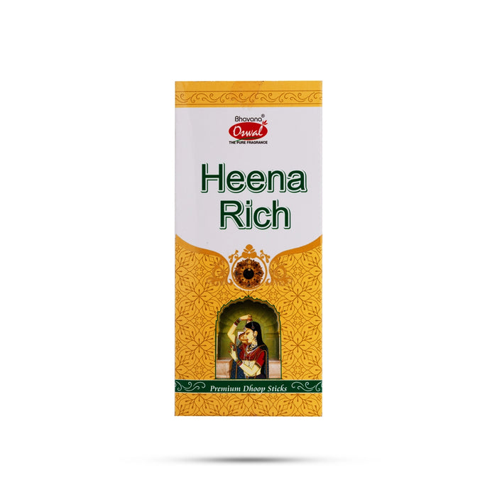 Oswal Heena Rich Premium Dhoop Sticks - 100 Gms | Dhoop Agarbatti/ Dhoop Batti/ Sambrani Sticks for Pooja - Dhoop & Sambrani