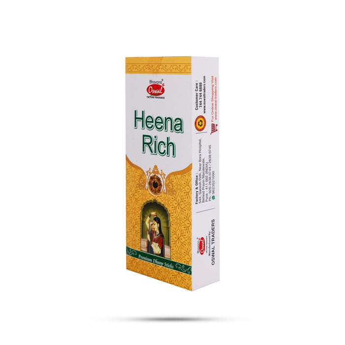 Oswal Heena Rich Premium Dhoop Sticks - 100 Gms | Dhoop Agarbatti/ Dhoop Batti/ Sambrani Sticks for Pooja - Dhoop & Sambrani