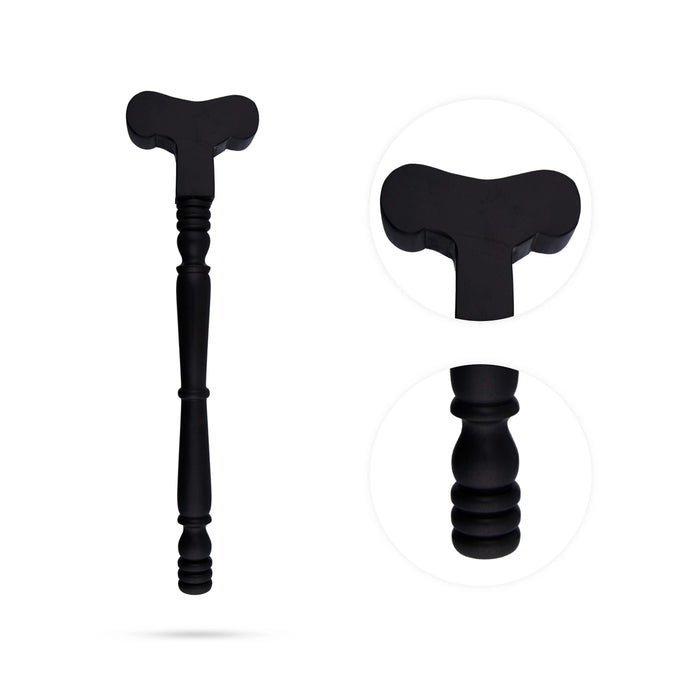 Yoga Danda Stick - 15 x 3.5 Inches | Karungali Yogathandam/ Ebony Danda Yoga for Meditation - Yoga & Meditation Accessories