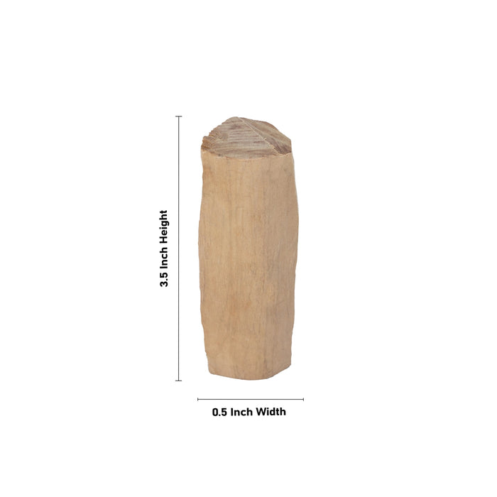 Sandal Wood - 3.5 x 0.5 Inches | Chandan Wood Stick / Sandalwood for Pooja, Tilak & Religious Rituals - Chandan