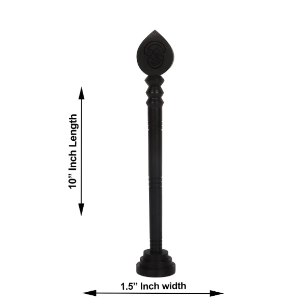 Ebony Karungali Wood Vel 12 Inch - 10 Inches - Deity Accessories